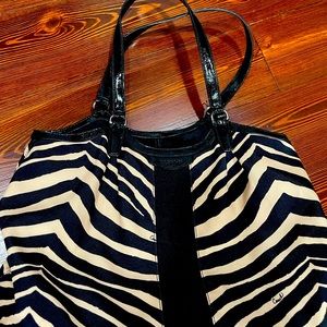 Coach zebra print purse.